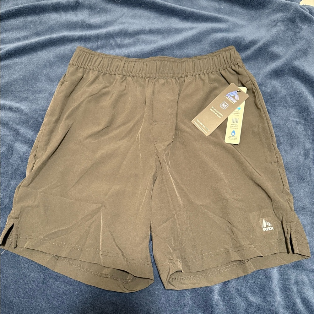 RBX Gray Athletic Shorts with Elastic Waistband